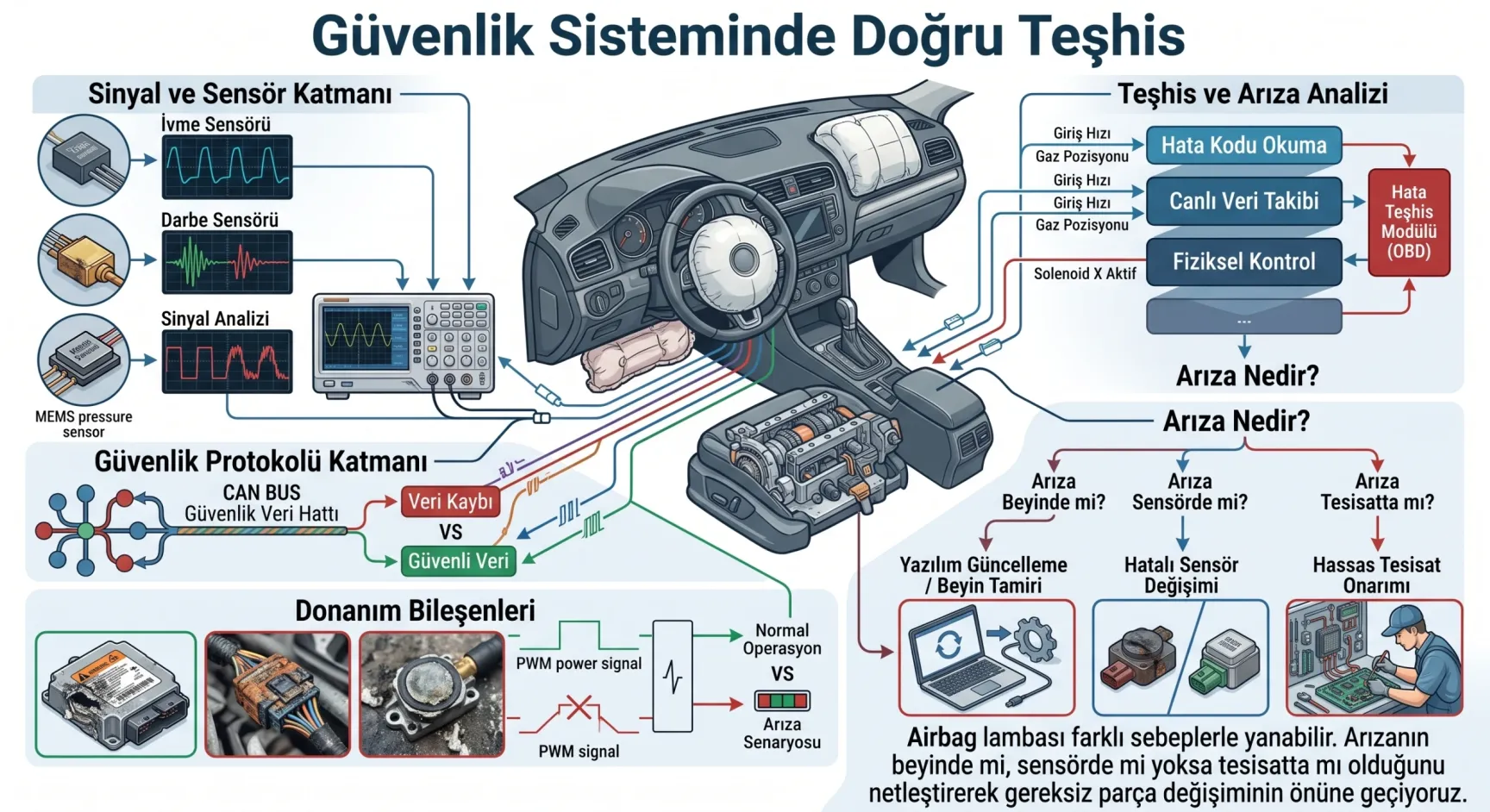 Airbag beyni elektronik kart tamiri - HG Oto Elektronik
