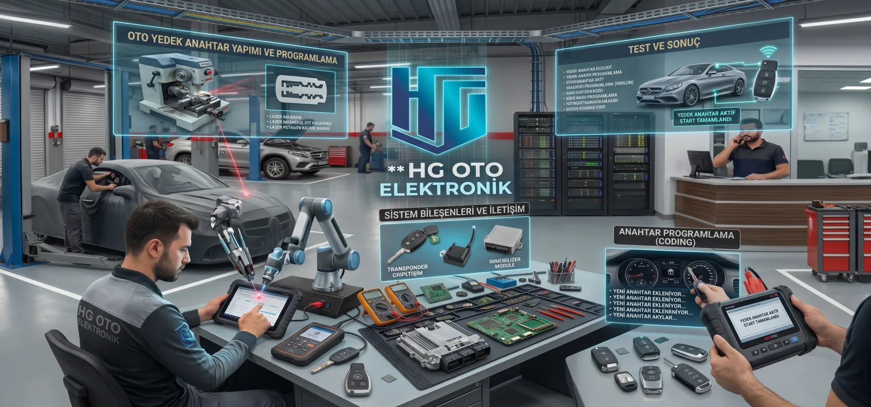 Oto yedek anahtar yapımı - HG Oto Elektronik