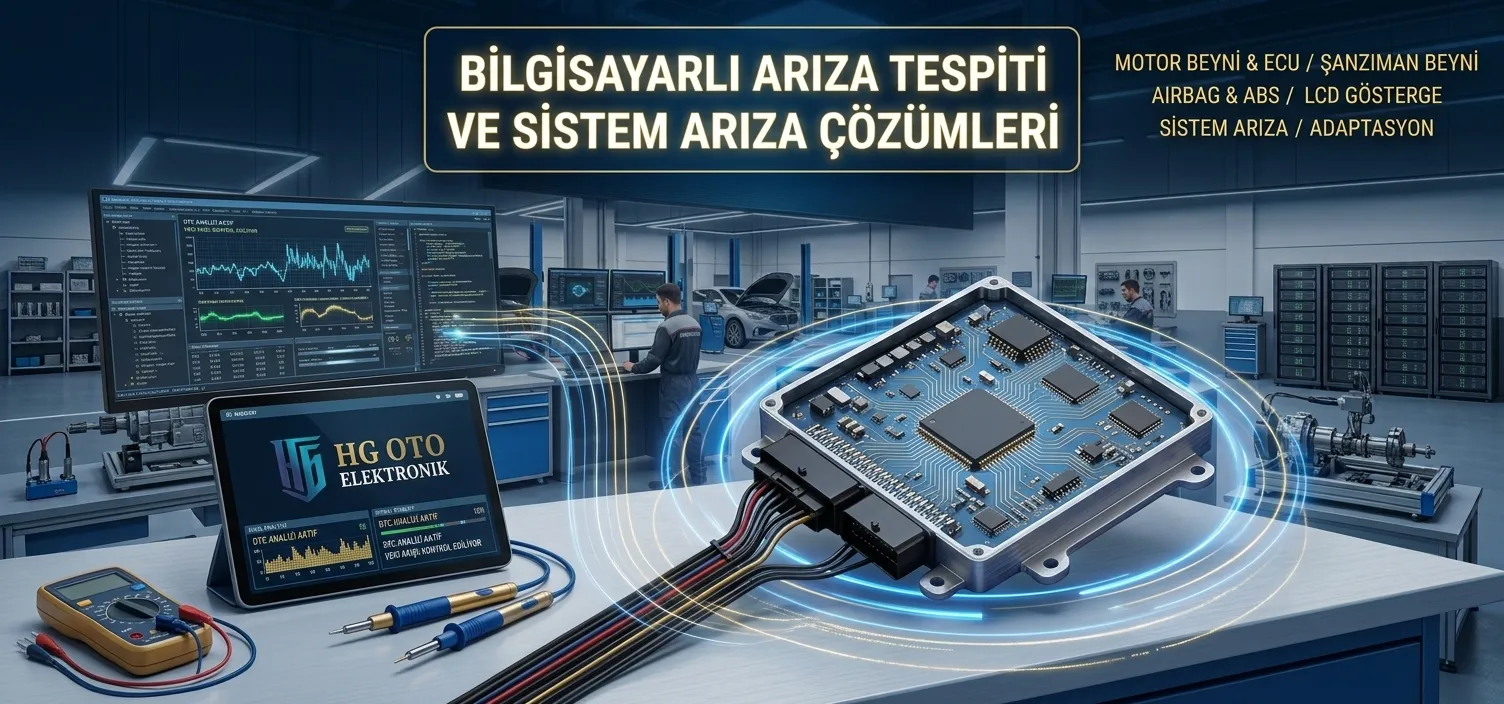 Teşhis cihazıyla bilgisayarlı arıza tespiti - HG Oto Elektronik